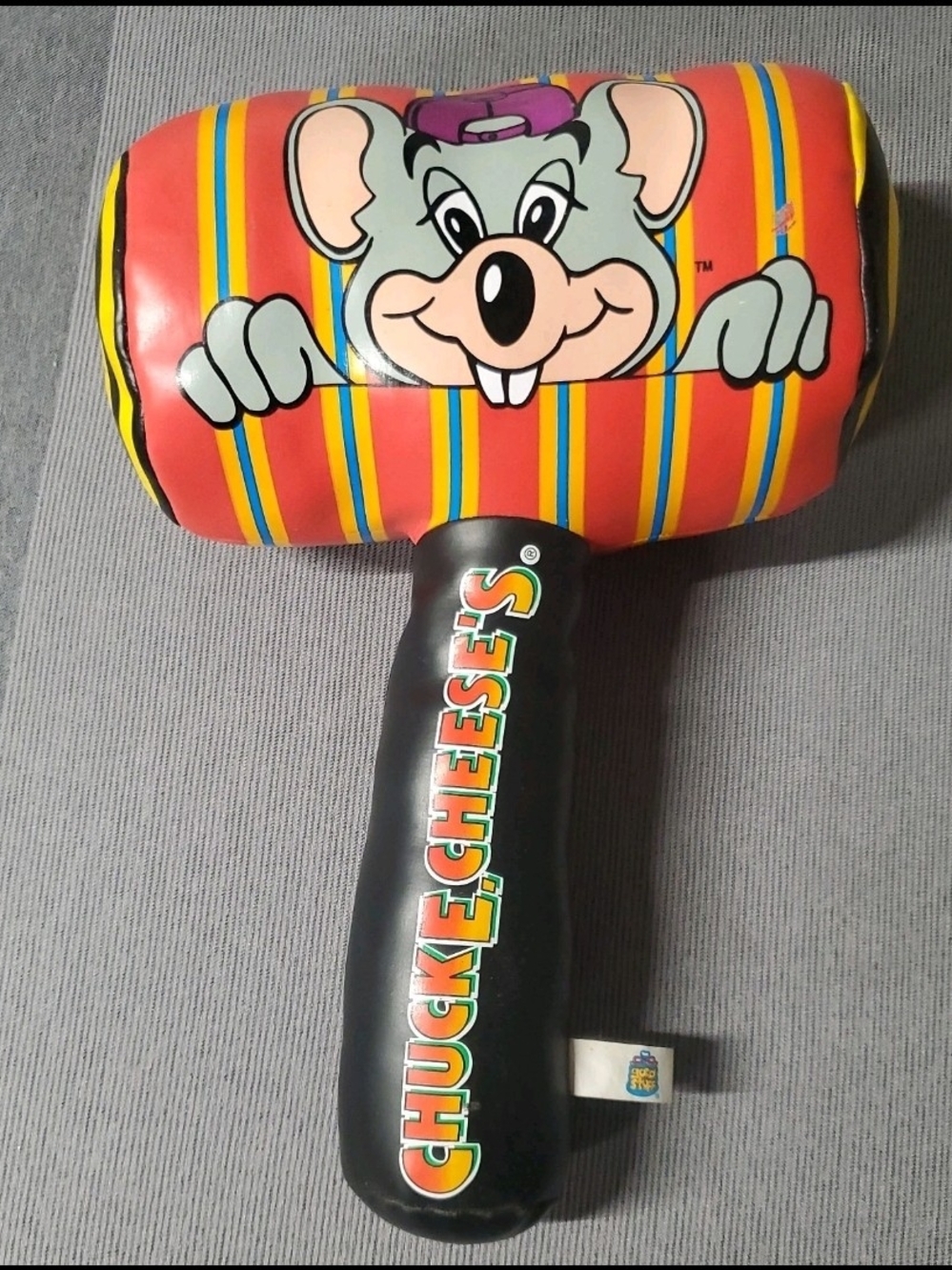 Chuck E Cheese Soft Plush Whack A Mole Toy Hammer Vintage 2000
